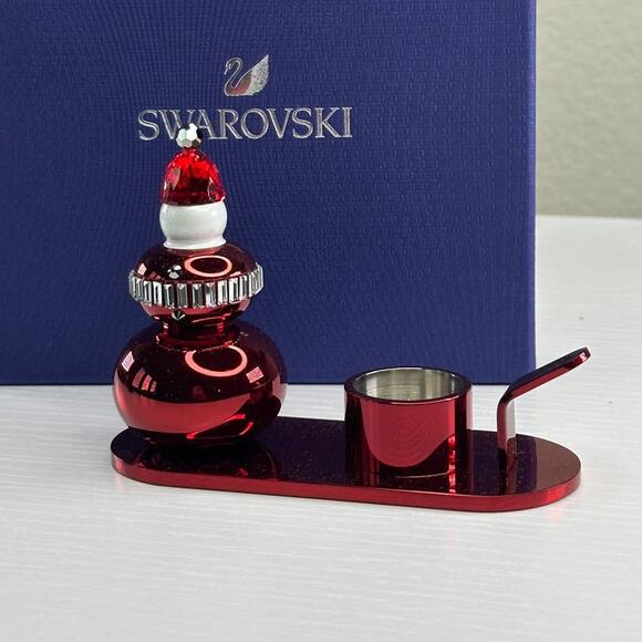 Swarovski Holiday Cheers Candle Holder Santa Claus Christmas - Picture 1 of 6